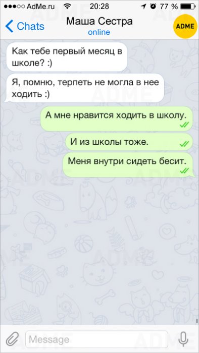 Безумно смешные смс о проблемах в школе