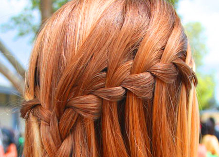 Прическа с «водопадными» французскими косами (+ пошаговые фото)