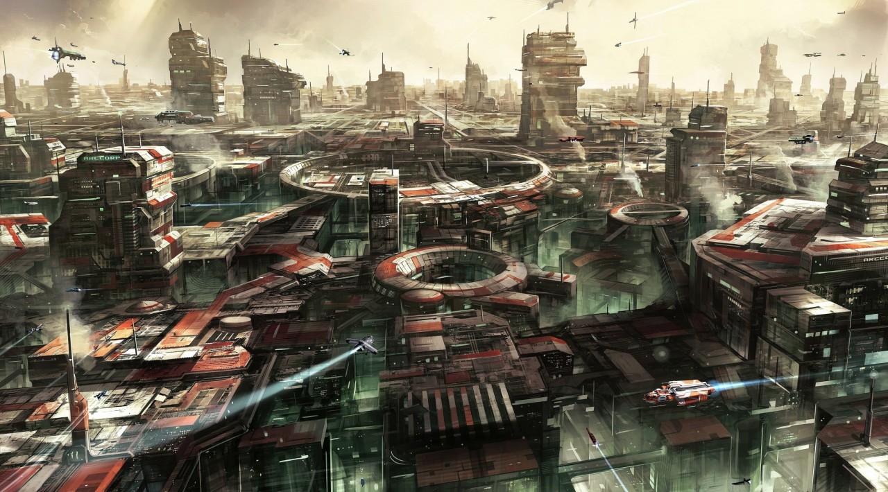  Какими могут стать города будущего, если человечество не уничтожит само себя sci-fi, будущее, мир, наука, рисунки