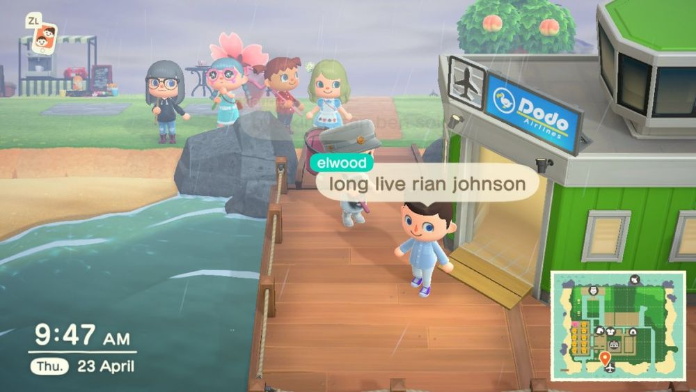Девушка пригласила всех на её остров в Animal Crossing. Пришёл Элайджа Вуд