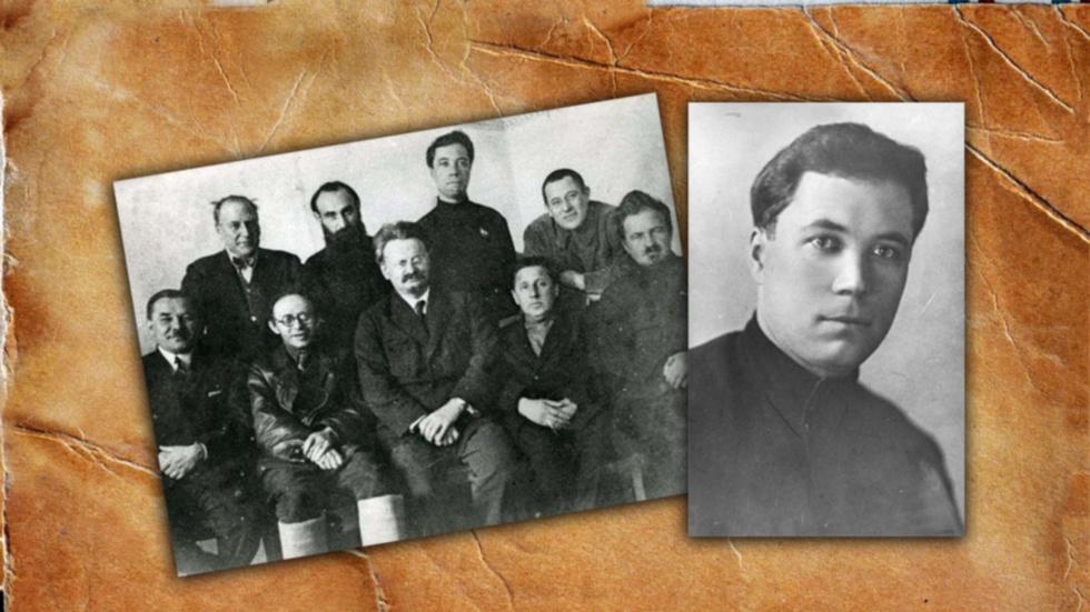 Лидеры оппозиции в 1927 году незадолго до их высылки из Москвы. Сидят слева направо: Л. Серебряков, К. Радек, Л. Троцкий, М. Богуславский и Е. Преображенский; стоят: Х. Раковский, Я. Дробнис, А. Белобородов и Л. Сосновский. Коллаж © L!FE Фото: © wikipedia