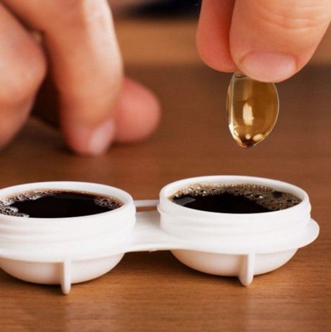 If You're Up Really Late Studying For Finals, Try Swapping Your Contact Solution With Coffee For A Quick Pick-Me-Up If You