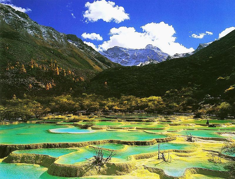 Природный заповедник Хуанлун (Huanglong), Китай