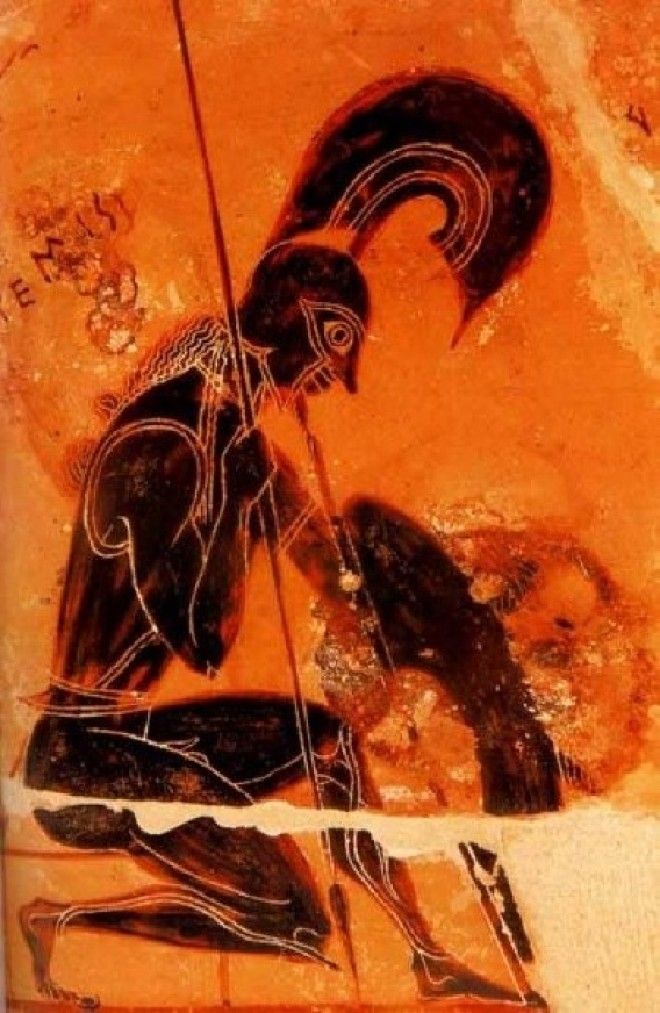 Бог войны Арес Античная вазопись