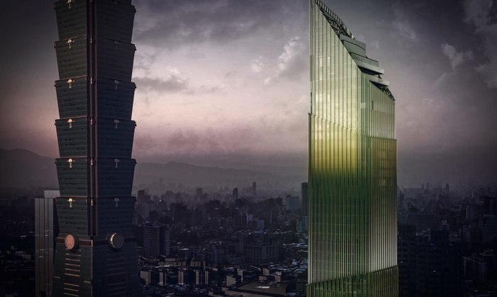 Бамбуковый небоскреб в финансовом районе Тайваня «Taipei Sky Tower». Бамбуковый небоскреб в финансовом районе Тайваня «Taipei Sky Tower».