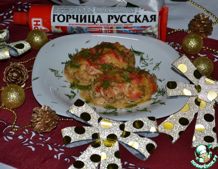 Рецепт: Медальоны из куриной голени Праздничный ужин