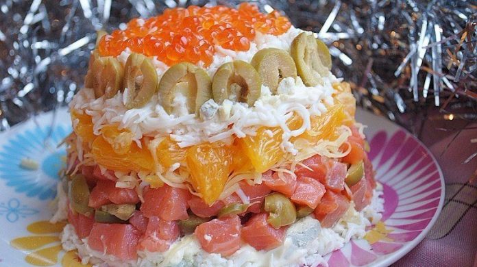 Салаты на новый год с апельсином Салаты на новый год с апельсином