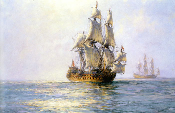 The Royal Charles on Sunlit Waters (700x453, 374Kb)