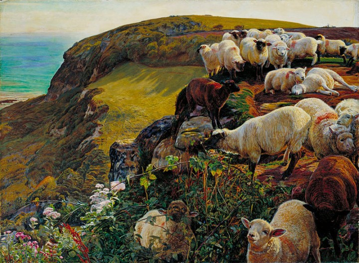 Файл: Уильям Холман Хант - Наши английского побережья, 1852 (`Заблудившийся овец) - Google Art Project.jpg