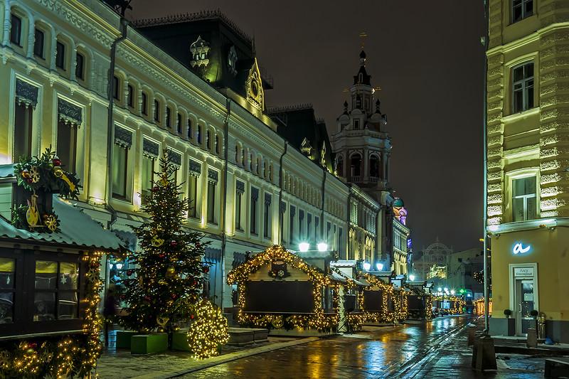 Огни ночной Москвы перед Новым годом! Огни ночной Москвы перед Новым годом!