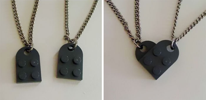 Lego Heart Necklace Set