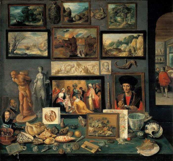 Кабинет искусств и курьезов, Франс Франкен Младший, 1620-1625 гг. \ Фото: blogspot.com.