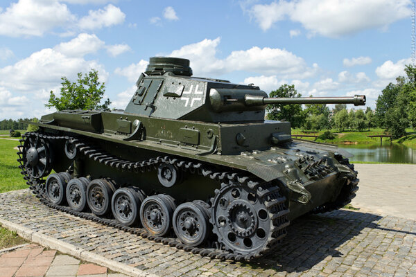 Немецкий танк PanzerBefehlswagen III Ausf E1. Музей военной технике на Буйничском поле.