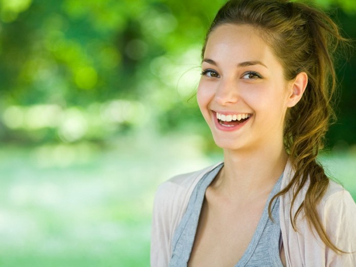 Charming young brunette.