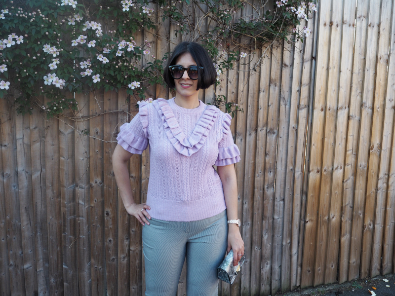 lavender frilled jumper lavender frilled jumper