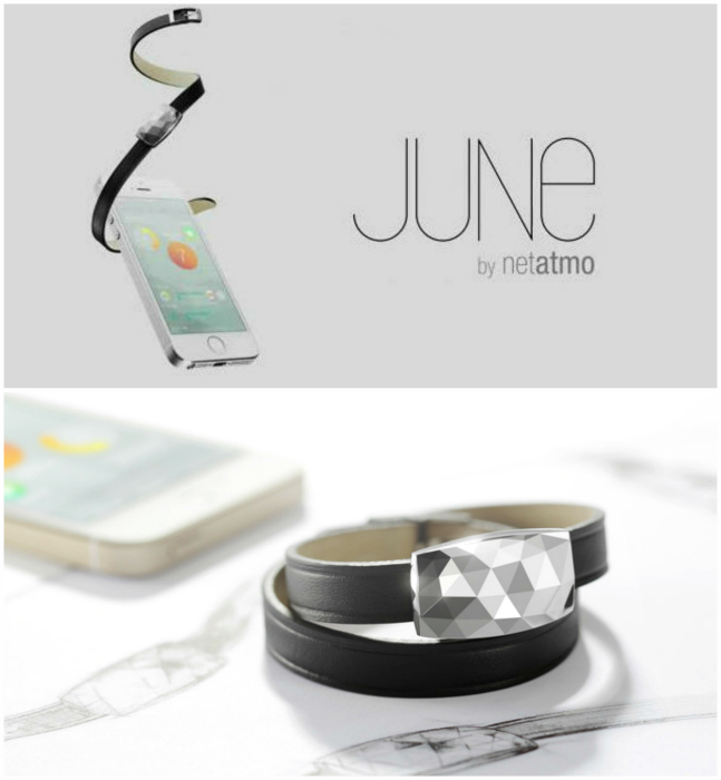 Браслет June с датчиком ультрафиолета. Браслет June с датчиком ультрафиолета.