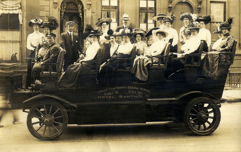 Нью-Йорк автобус, около 1910 Нью-Йорк автобус, около 1910 винтажные фото, история, олдтаймер, ретро, ретро авто, ретро фото, старина, фото