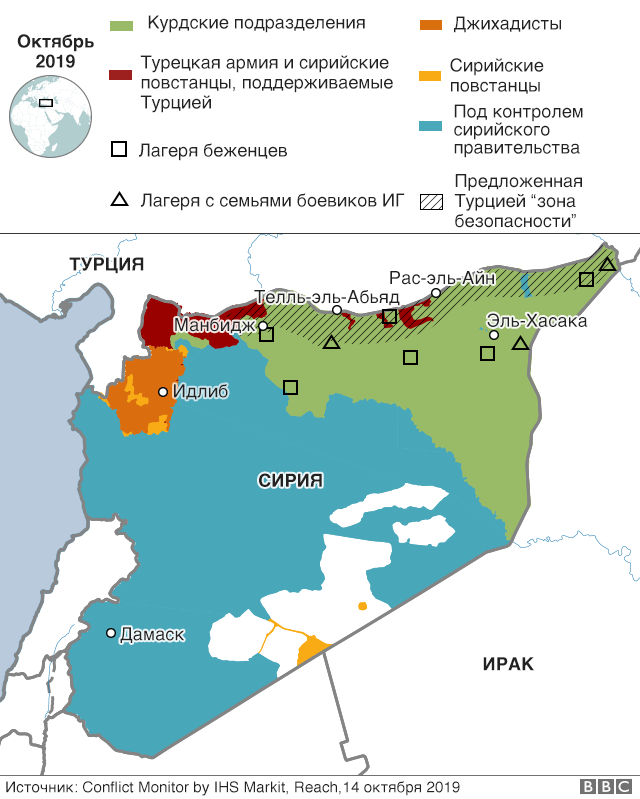 Карта Сирии