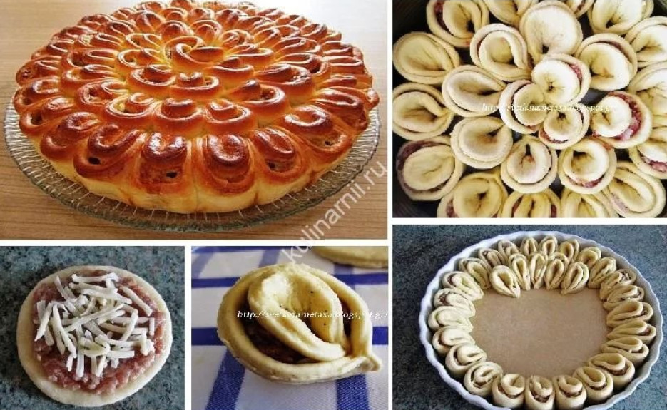 Украшение из теста для пирога Украшение из теста для пирога