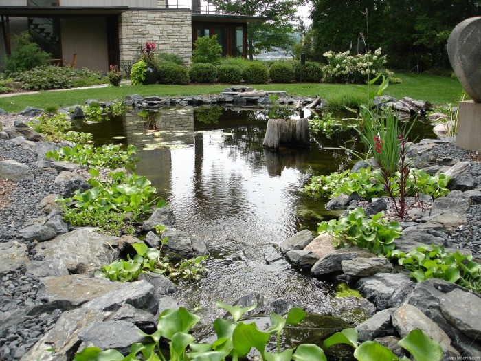 Декоративный водоем, создающий теплую и приятную атмосферу на территории сада. 