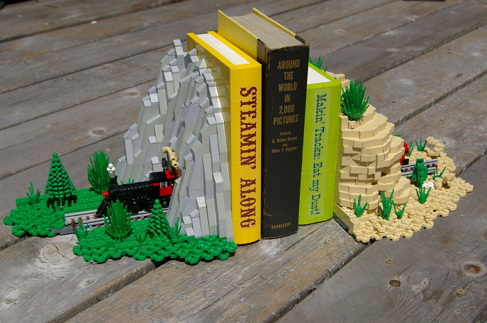 Lego Train Bookends