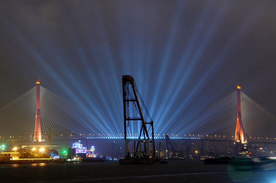 Мост  Yangpu Bridge, Шанхай. NewPix.ru - Захватывающие фотографии мостов