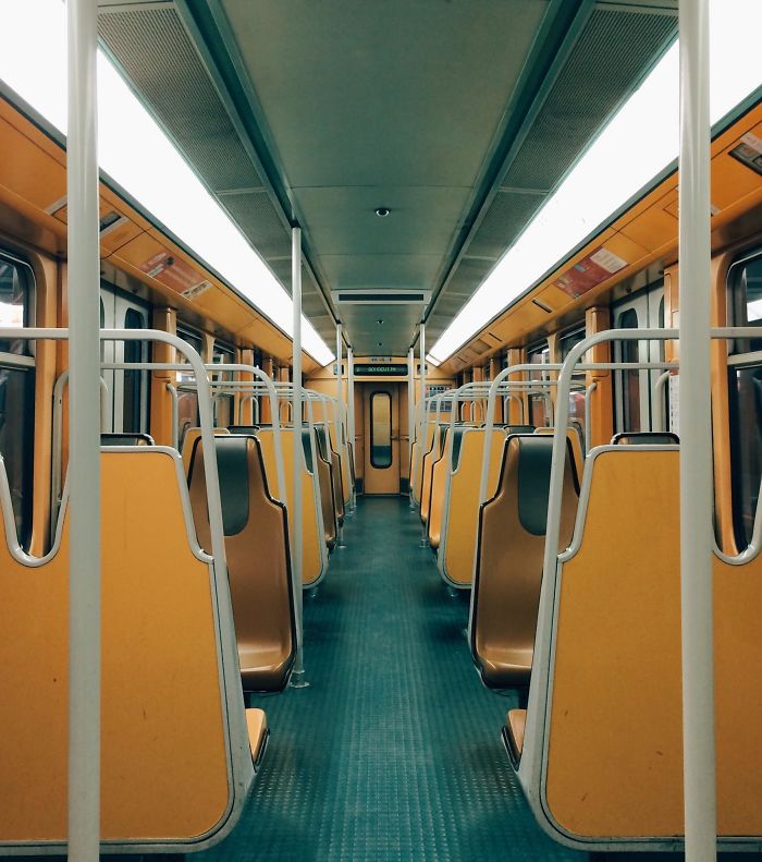 Metro Train In Brussels, Belgium