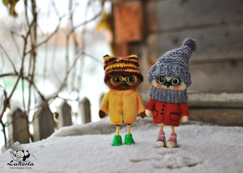Русская мастерица делает удивительно "тёплые" валяные игрушки игрушки, красиво, мило, рукоделие, ручная работа, своими руками, творчество, фото