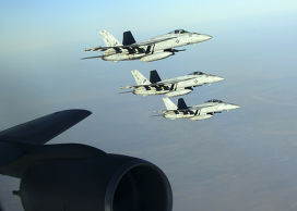 Самолеты ВВС США, участвовашие в нанесении воздушных ударов по позициям Исламского государства в Сирии