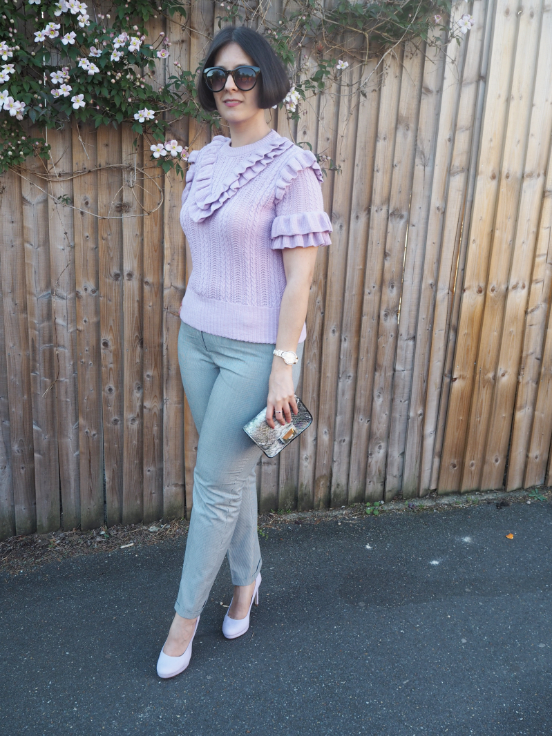 lavender frilled jumper lavender frilled jumper