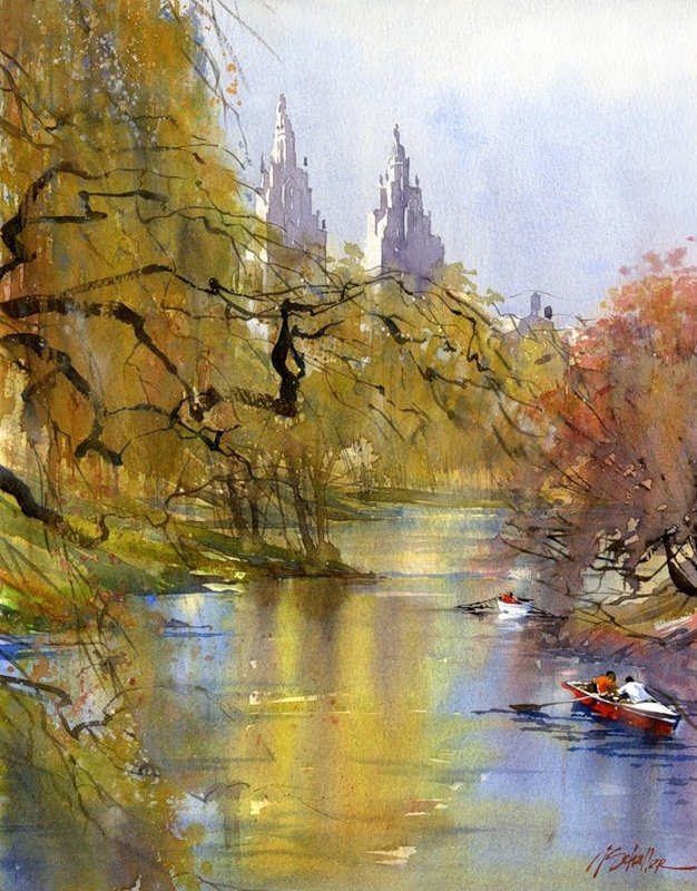 Художник Том Шаллер. Ðкварели