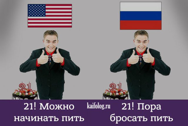 Сравнение США и России (35 фото)