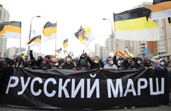 Лидеры и организаторы "болотного" движения, похоже, не примут участия в "Русском марше", заявка на который уже подана в мэрию Москвы. Фото: РИА Новости В разные стороны . Русские националисты будут маршировать без либералов.