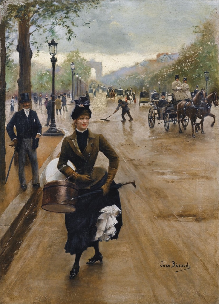 Аукционное в коллекцию... Jean Beraud (France, 1848-1935)... Belle Epoque в Париже