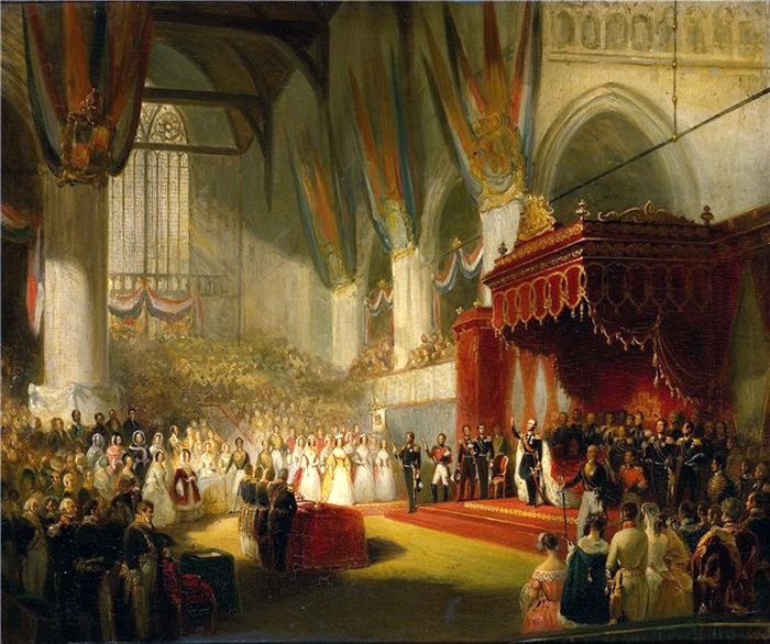 Nicolaas Pieneman/ Инаугурация короля Виллема II в Ниуве-Керк, Амстердам, 28 ноября 1840. / Фото: www.similart.fr Nicolaas Pieneman/ Инаугурация короля Виллема II в Ниуве-Керк, Амстердам, 28 ноября 1840. / Фото: www.similart.fr
