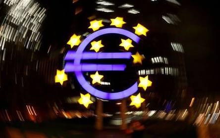 FILE PHOTO: The euro sign is photographed in front of the former head quarter of the European Central Bank in Frankfurt, Germany, April 9, 2019. Picture is taken on slow shutter speed while the camera was moved. REUTERS/Kai Pfaffenbach/File Photo FILE PHOTO: The euro sign is photographed in front of the former head quarter of the European Central Bank in Frankfurt, Germany, April 9, 2019. Picture is taken on slow shutter speed while the camera was moved. REUTERS/Kai Pfaffenbach/File Photo