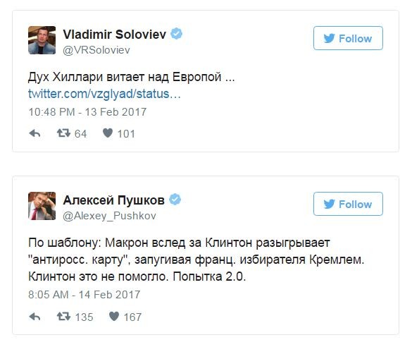 Пушков и Соловьёв высмеяли антироссийскую стратегию Макрона