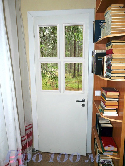 Дверь с окном в лес