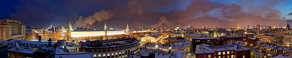 Панорамы ночной Москвы