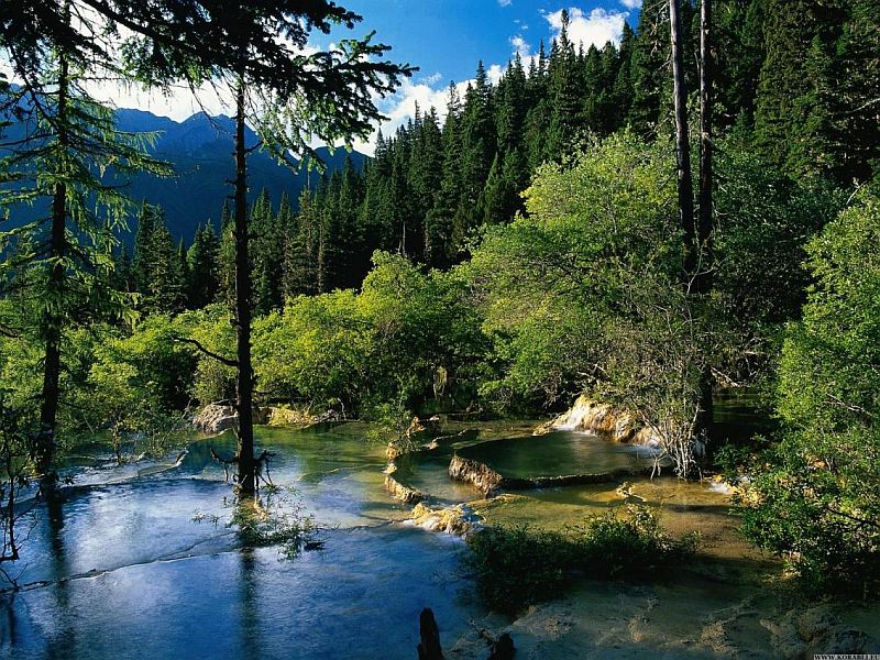 Природный заповедник Хуанлун (Huanglong), Китай