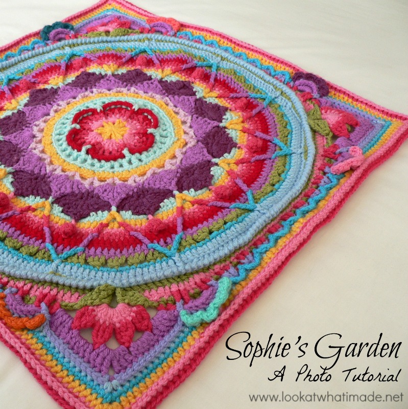 Sophies Garden {Photo Tutorial} free crochet patterns Photo Sophies Garden Large Crochet Square Sophies Garden {Photo Tutorial}