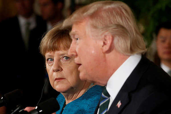 Ангела Меркель и Дональд Трамп