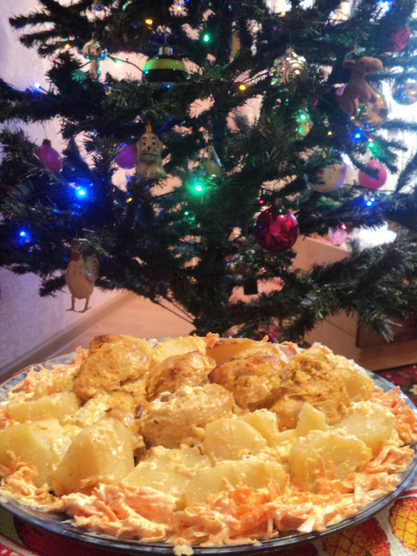 Новогодняя фаршированная куриная грудка Новогодняя фаршированная куриная грудка