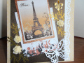 Скрап открытка "Осень в Париже"
