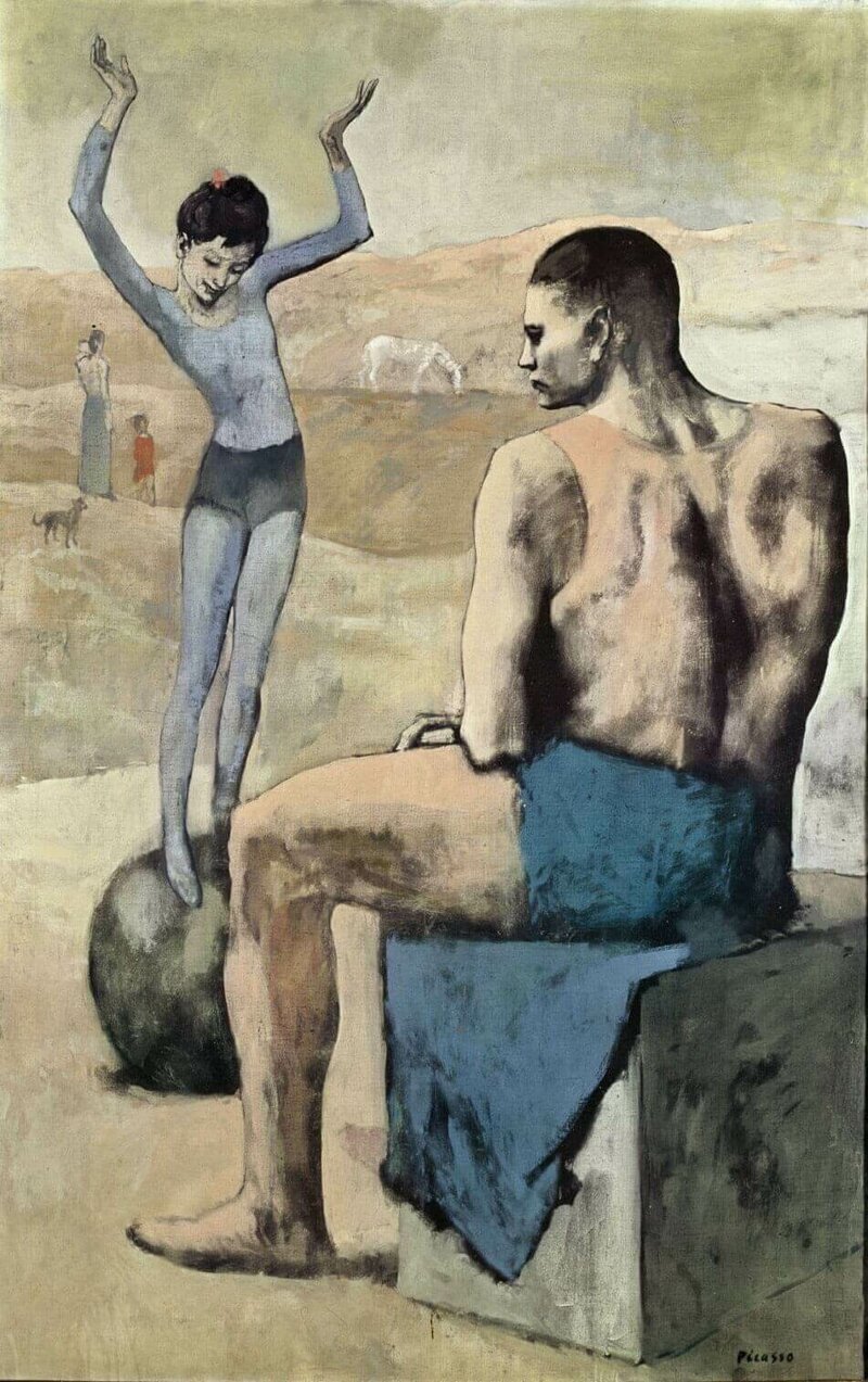 «Девочка на шаре», Пабло Пикассо Леся Гусева, живопись, за кадром, картина, прикол, художница, юмор