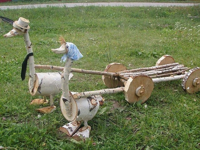 Поделка из березового бревна Поделка из березового бревна