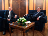 Владимир Путин и Сильвио Берлускони, 5 июля 2019 года Владимир Путин и Сильвио Берлускони, 5 июля 2019 года