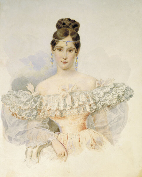 Александр Брюллов. Портрет Натальи Гончаровой, 1831-2
