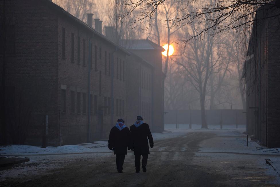 Концлагерь Аушвиц-Биркенау (Освенцим) в Польше в 72-ю годовщину освобождения Красной армией, 27 января 1945 года.