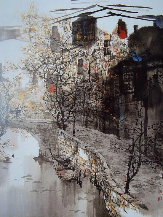 Художник Liu Maoshan. Волшебный акварельный мир